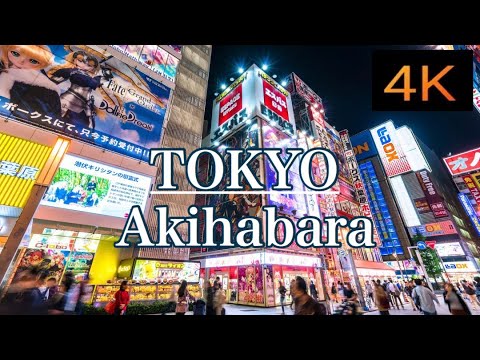 Tokyo Walking Akihabara at night Summer 2020 4K【Japan Travel Guide】