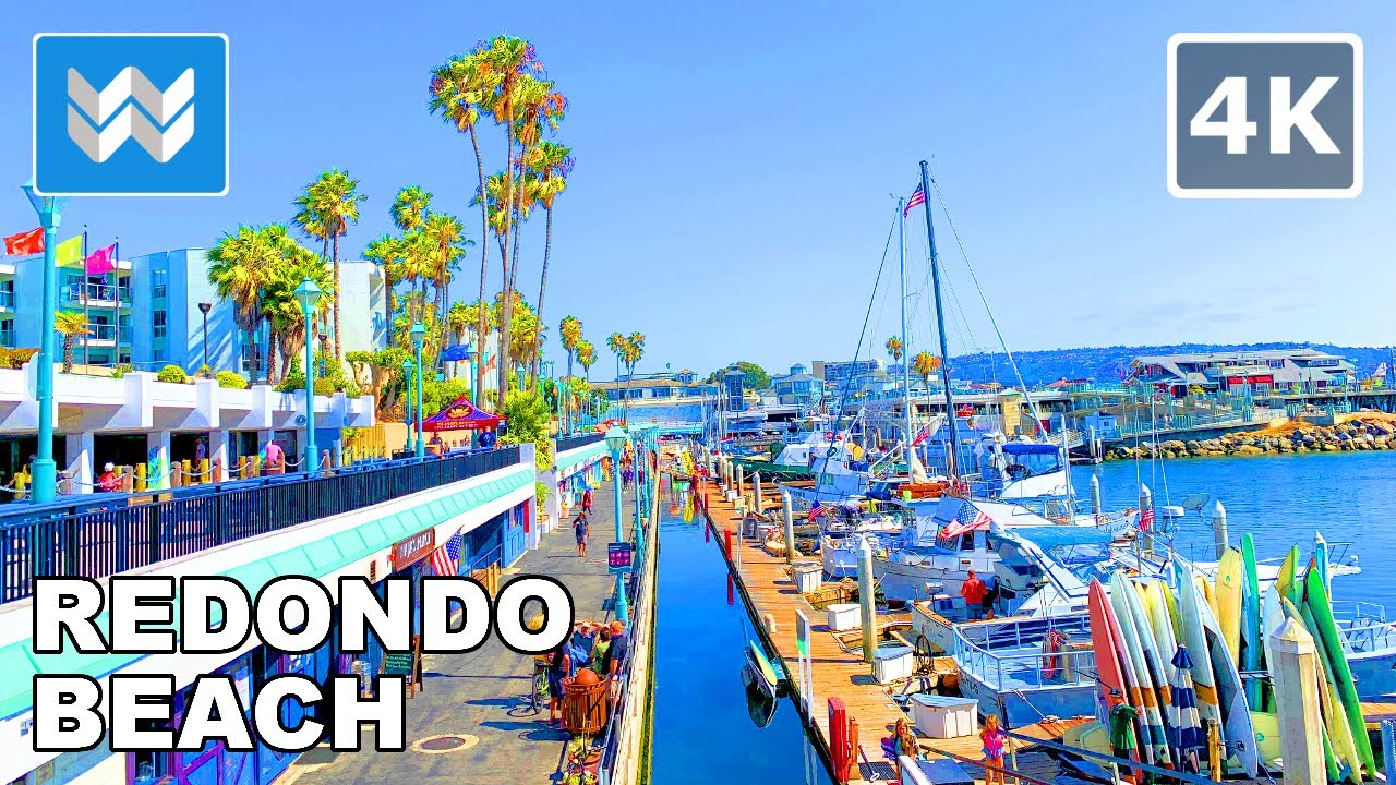 Walking tour of Redondo Beach Pier in South Bay Los Angeles, California USA 2020 Travel Guide【4K】