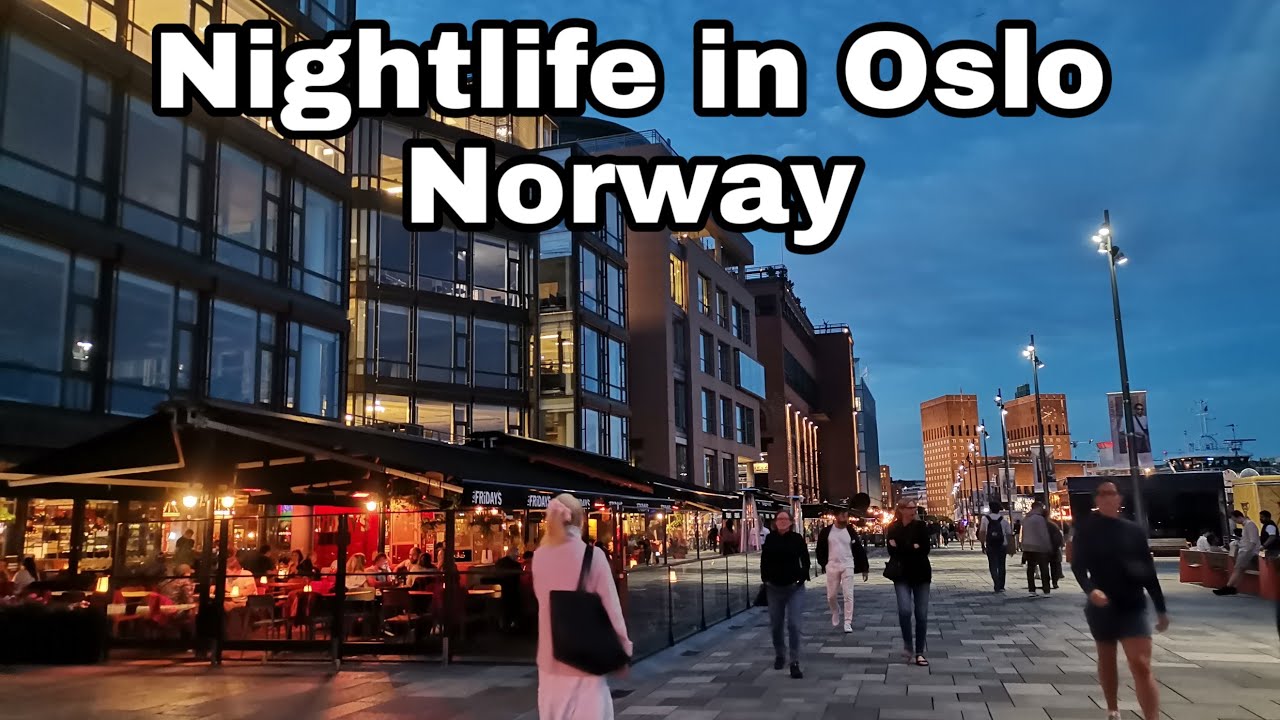 Nightlife in Oslo Norway | Walk tours in Sentrum of Oslo | Travel guide #nightlifeparty #oslo