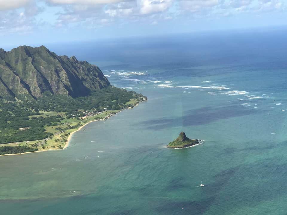 Aloha Friday Photo: A view of Mokoli'i (Chinaman's Hat) from a helicopter tour