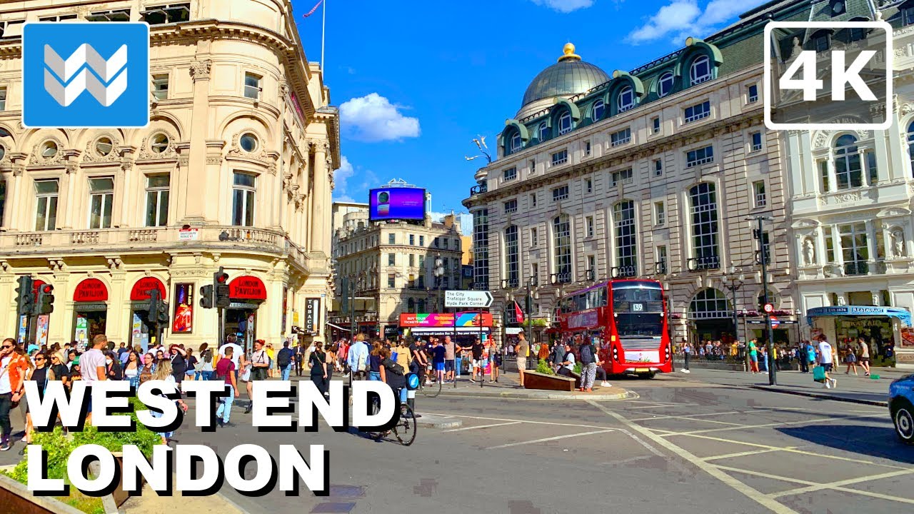 [4K] Exploring London's West End 2022 UK 🇬🇧 Walking Tour & Travel Guide 🎧 Binaural Sound