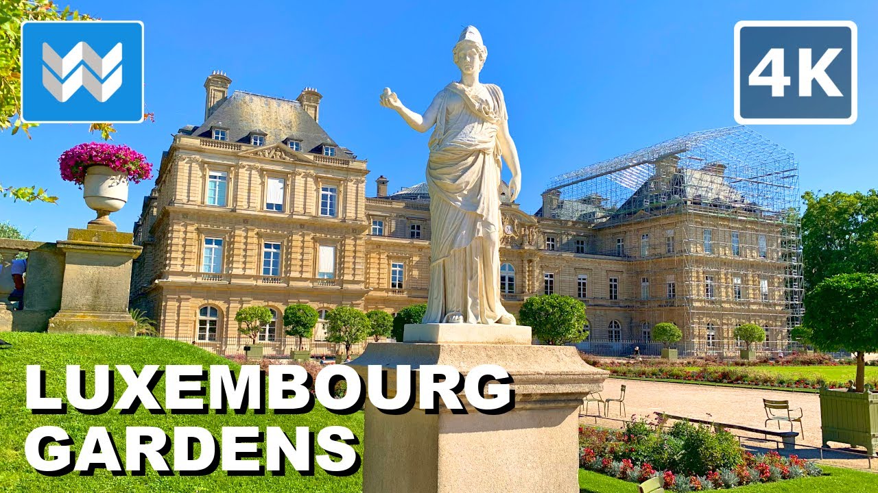 [4K] Luxembourg Gardens in Paris, France 🇫🇷 2022 Walking Tour & Travel Guide 🎧 Binaural Sound