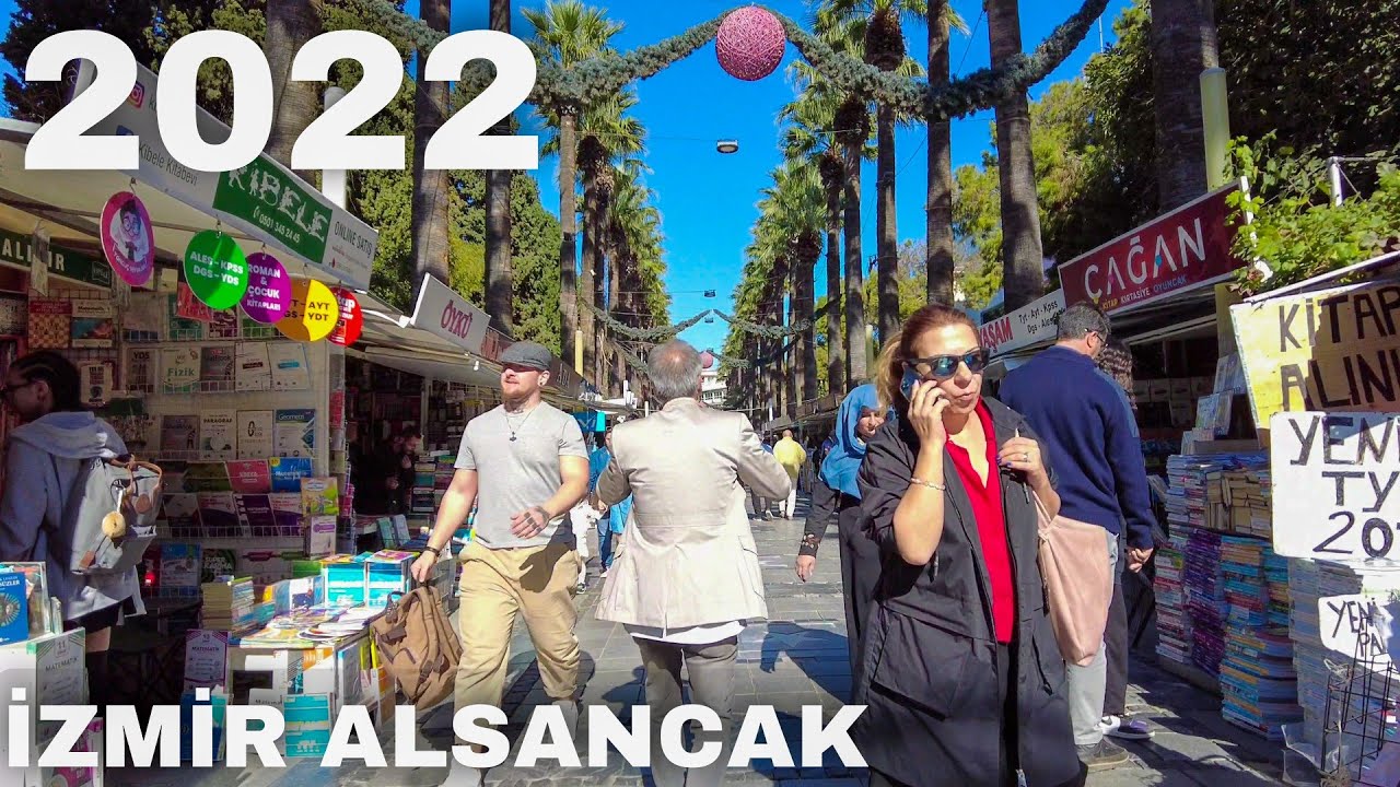 Izmir Turkey 2022 Alsancak Virtual Walking Tour [4K 60fps] Turkey Travel Guide