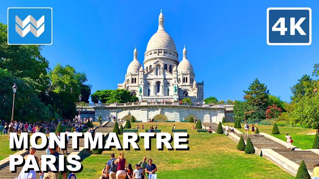 [4K] Montmartre Paris France 🇫🇷 2022 Walking Tour & Travel Guide 🎧 Binaural Sound