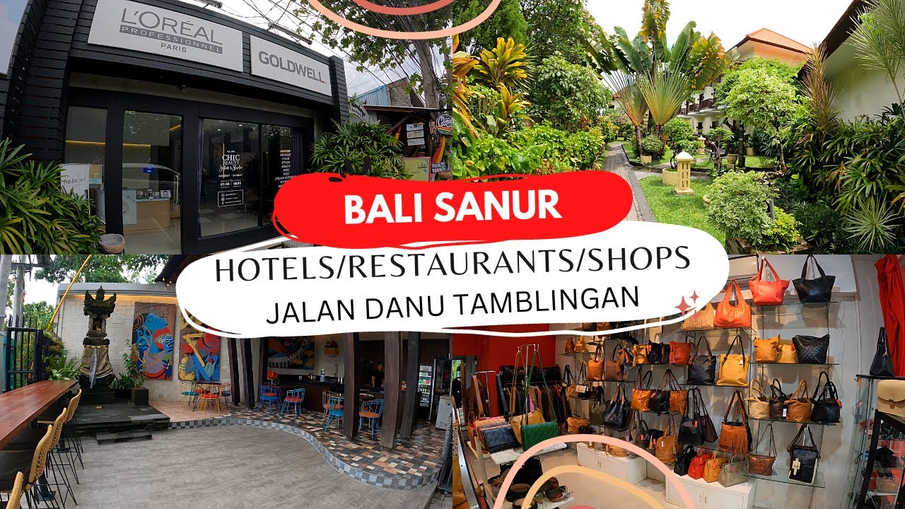 Bali Sanur Holiday Hotels, Shops, Restaurants Walking Tour Guide Sanur