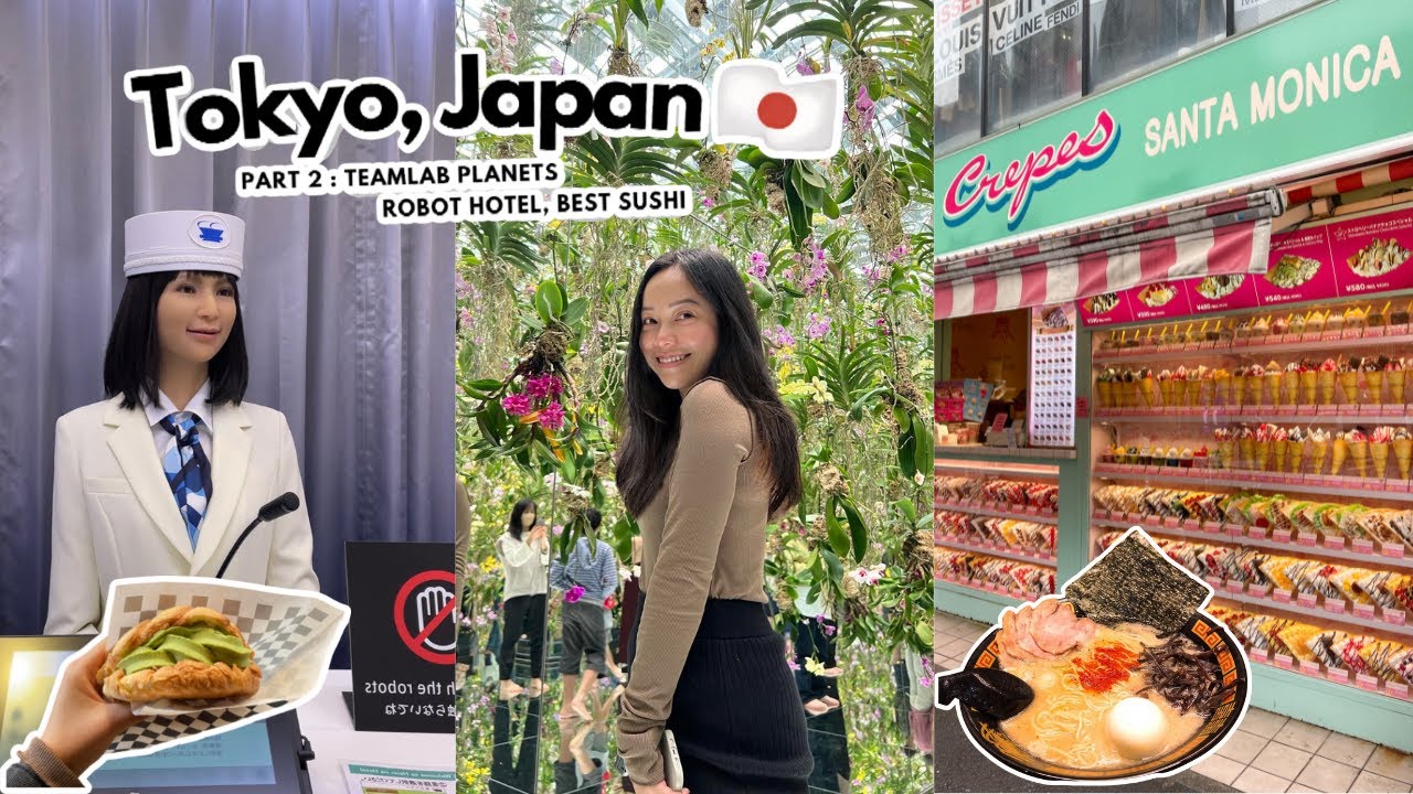 Tokyo Japan Vlog Pt. 2 | Japan Travel Guide | TeamLab Planets, Robot Hotel, Tsukiji Market